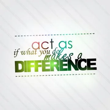 What you do makes a difference Stock-Illustration