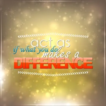 What you do makes a difference Stock Illustration