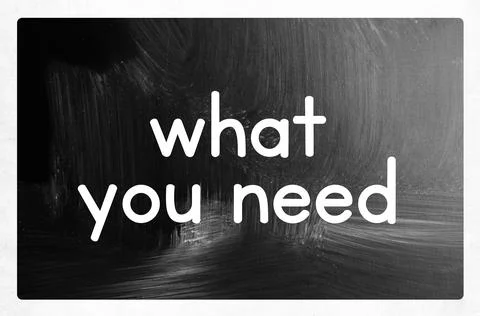 What you need concept Stock Photos