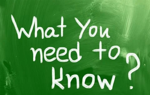 What you need to know concept Stock Illustration