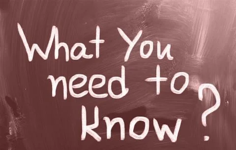 What you need to know concept Stock Illustration