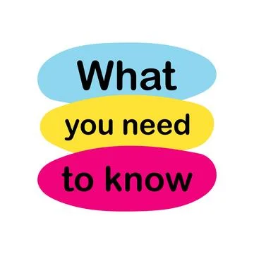 What you need to know. Vector icon Stock Illustration