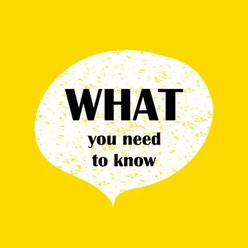What you need to know. Vector icon Illustrazione stock