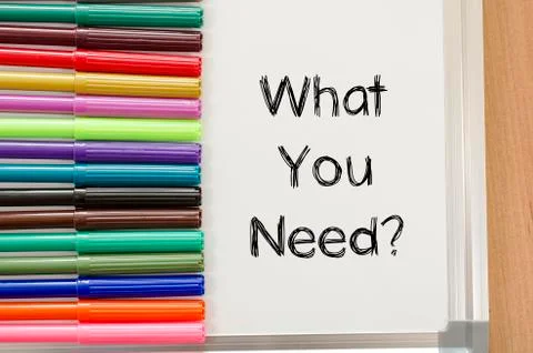 What you need text concept Stock Photos