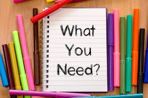 What you need text concept Stock Photos