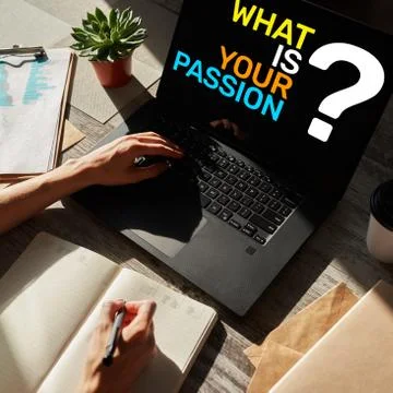 What is your passion question on device screen, motivation and personal Фото