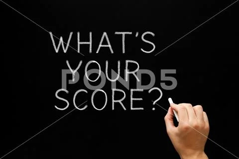 What Is Your Score On Chalkboard Stock Photos