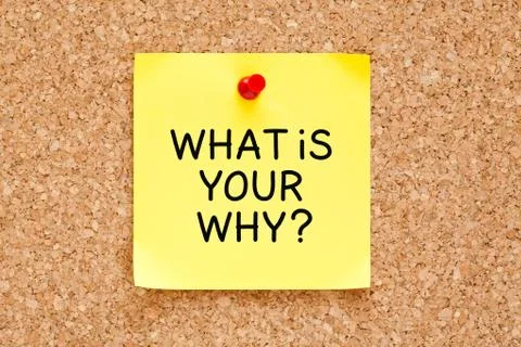 What Is Your Why Sticky Note Concept 库存照片
