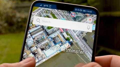 What3words app on the screen of smartphone. Stock Footage 115799329