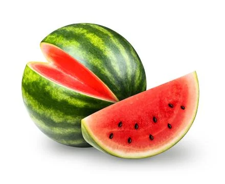 Whatermelon isolated on white Stock Photos