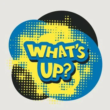 Whats up halftone Stock Illustration