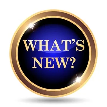 Whats new icon. Internet button on white background.. Stock Illustration