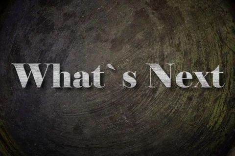 What`s next, background with text Stock Illustration