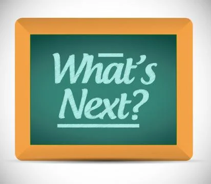 Whats next message illustration design Illustrazione stock