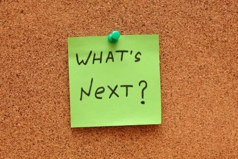 What's next? Post-it. Stock Photos