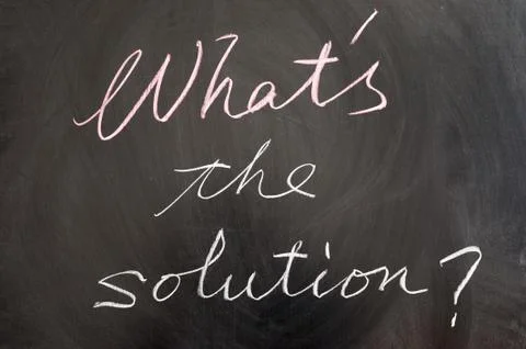 What's the solution? Stock Photos