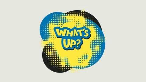 Whats up text pop up Video stock 71930850