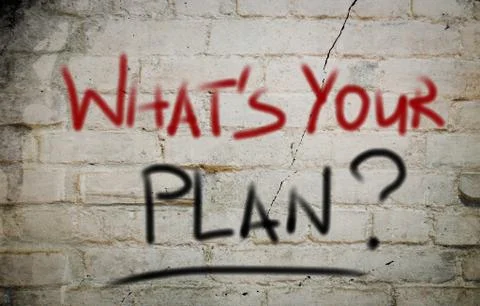 What's your plan concept Stock Illustration