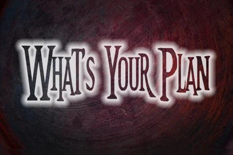 What's your plan concept Stock Illustration