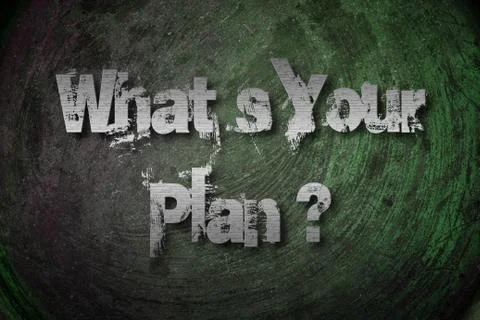 What's your plan concept Stock Illustration