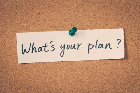 What's your plan Stock Photos