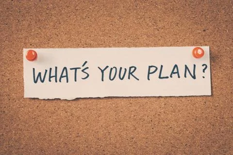 What's your plan Stock Photos