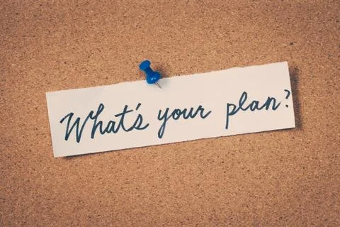 What's your plan Stock Photos