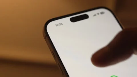 WhatsApp App Opening on Smartphone Screen Stock Footage 343416102