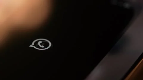 WhatsApp App Opening on Smartphone Screen Stock Footage 343416218