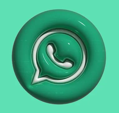 Whatsapp icon 3d Stock Illustration