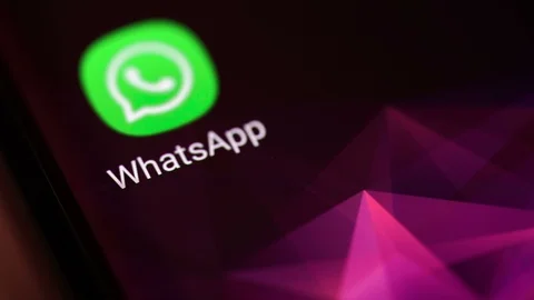 Whatsapp icon application on smartphone Stock Footage 107878938