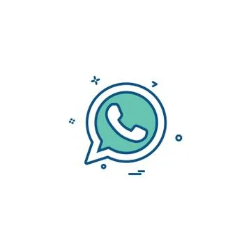 Whatsapp icon design vector Stock Illustration