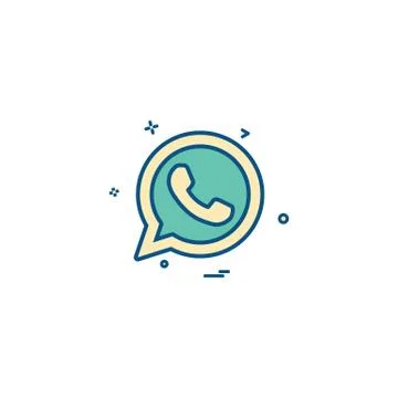 Whatsapp icon design vector Stock Illustration