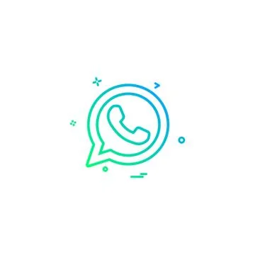 Whatsapp icon design vector Stock Illustration