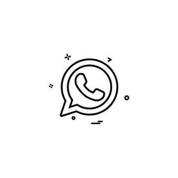 Whatsapp icon design vector Stock Illustration