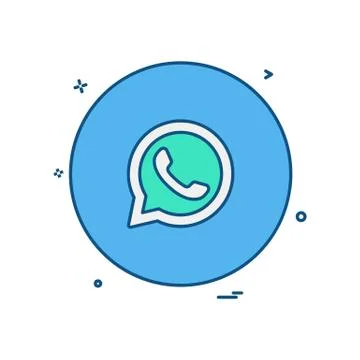 Whatsapp icon design vector Stock Illustration