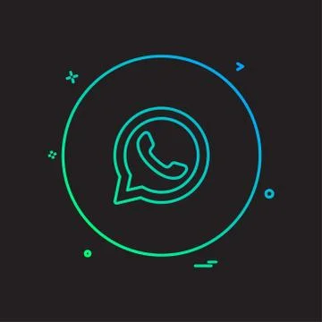 Whatsapp icon design vector Stock Illustration