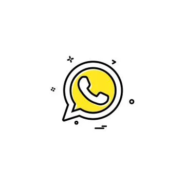 Whatsapp icon design vector Stock Illustration