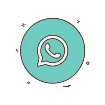 Whatsapp icon design vector Stock Illustration