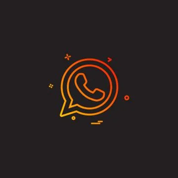 Whatsapp icon design vector Stock Illustration