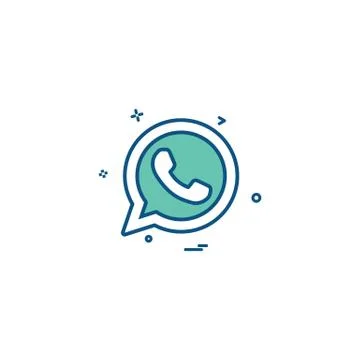 Whatsapp icon design vector Stock Illustration