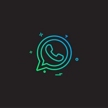 Whatsapp icon design vector Stock Illustration