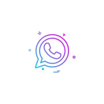 Whatsapp icon design vector Stock Illustration