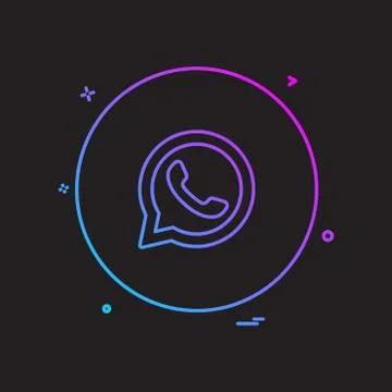 Whatsapp icon design vector Stock Illustration