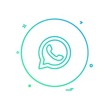 Whatsapp icon design vector Stock Illustration