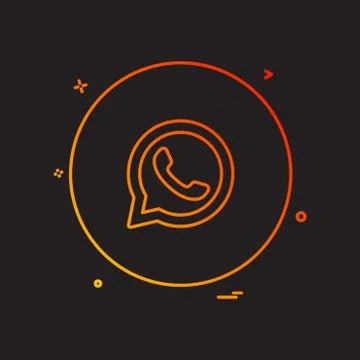 Whatsapp icon design vector Stock Illustration