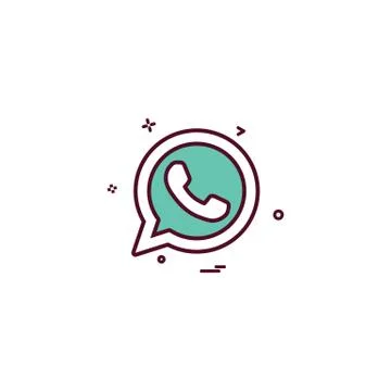 Whatsapp icon design vector Stock Illustration