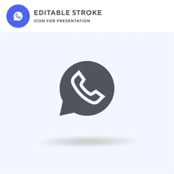 Whatsapp icon vector, filled flat sign, solid pictogram isolated on white, logo Stock Illustration