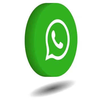 Whatsapp logo with 3d view Stock Illustration