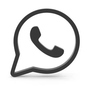 Whatsapp logo icon in 3d Stock Illustration